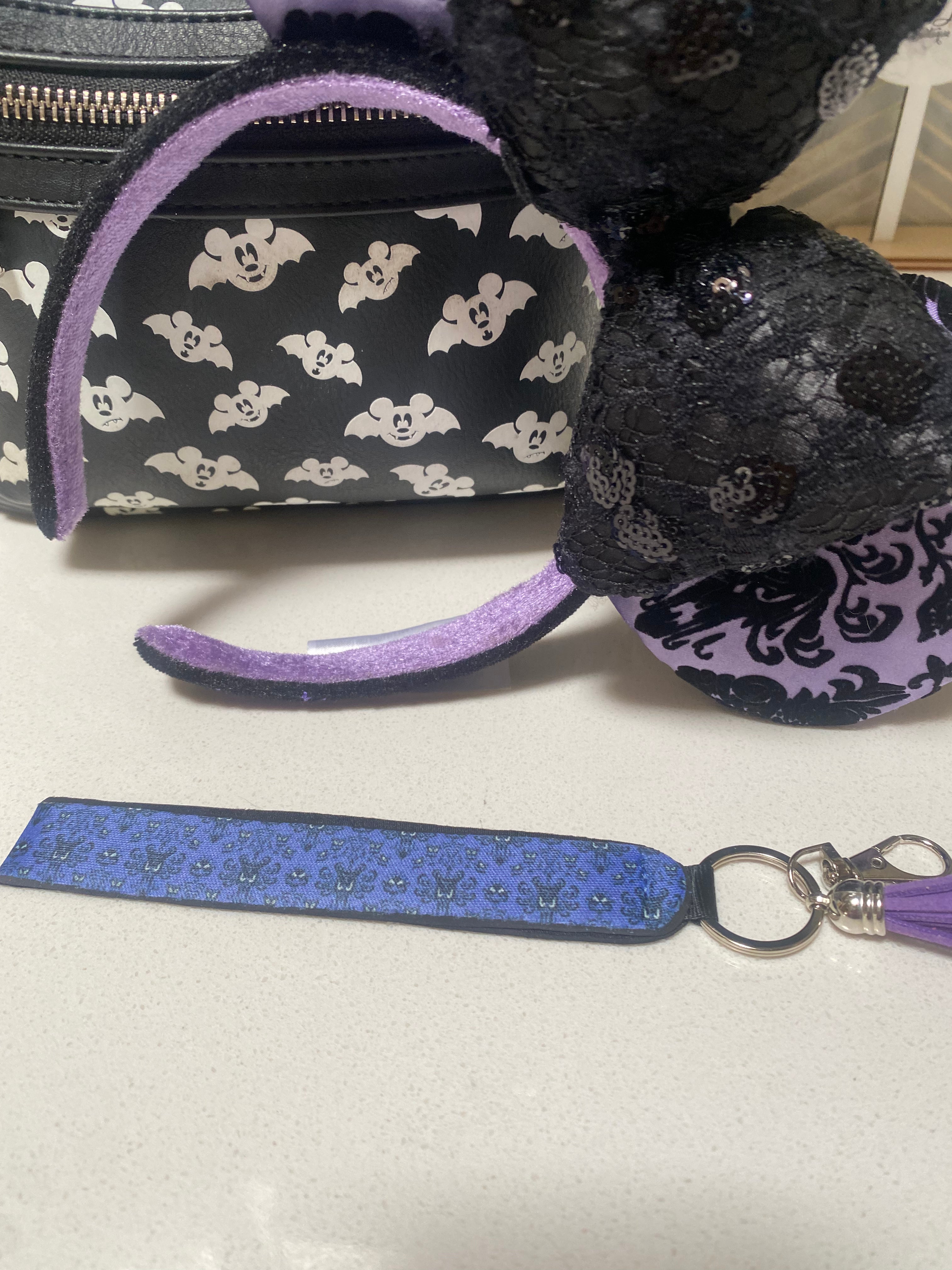 Haunted Mansion Wristlet & Bag Charm - Disney Park Inspired Accessory for Halloween, Cosplay, and Disneybounding Outfits
