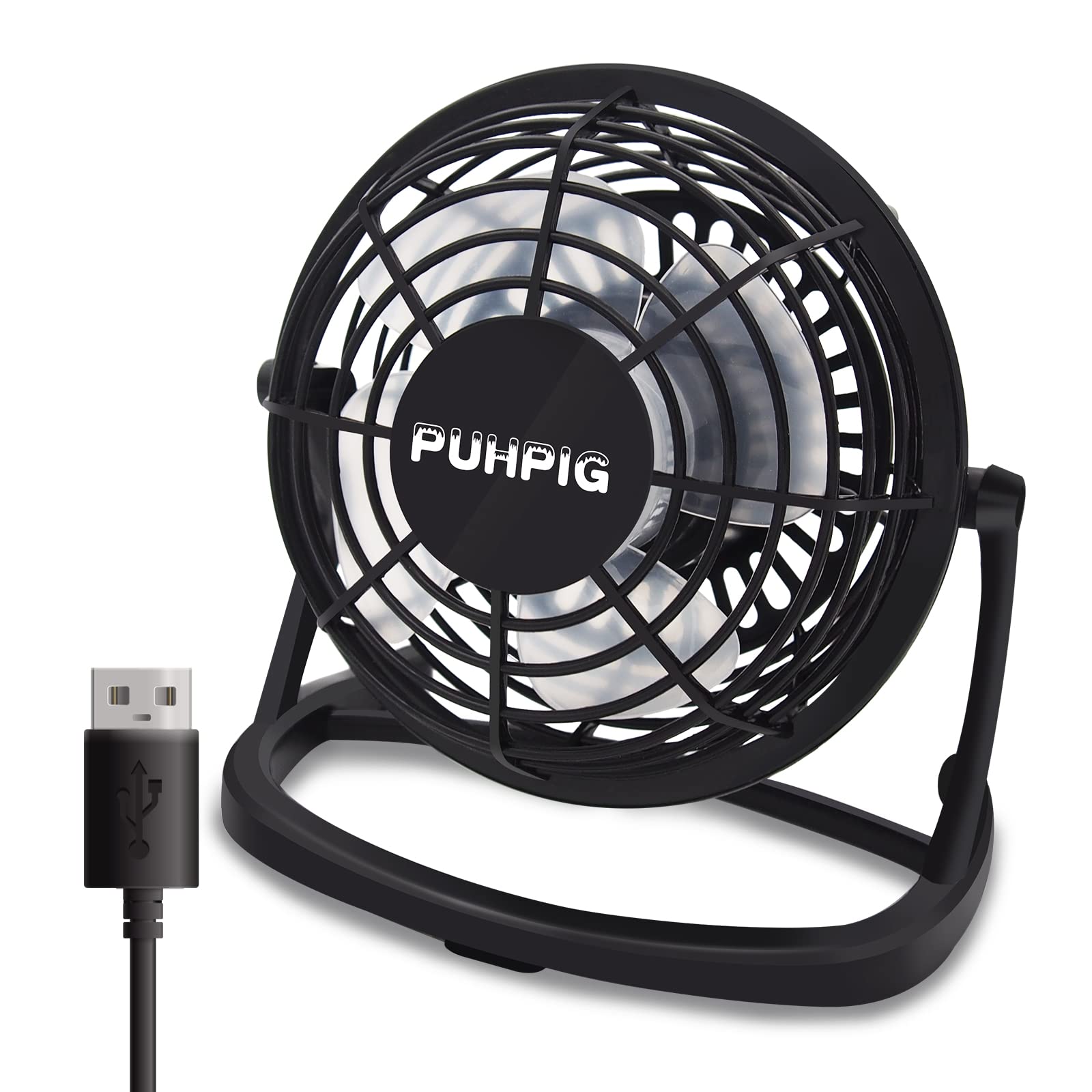 USB Desktop Fan - Mini Portable Quiet Personal Cooling Fan with USB Power, 1 Speed - Perfect for Home, Office, Reading, Sleeping, Travel & Car Use