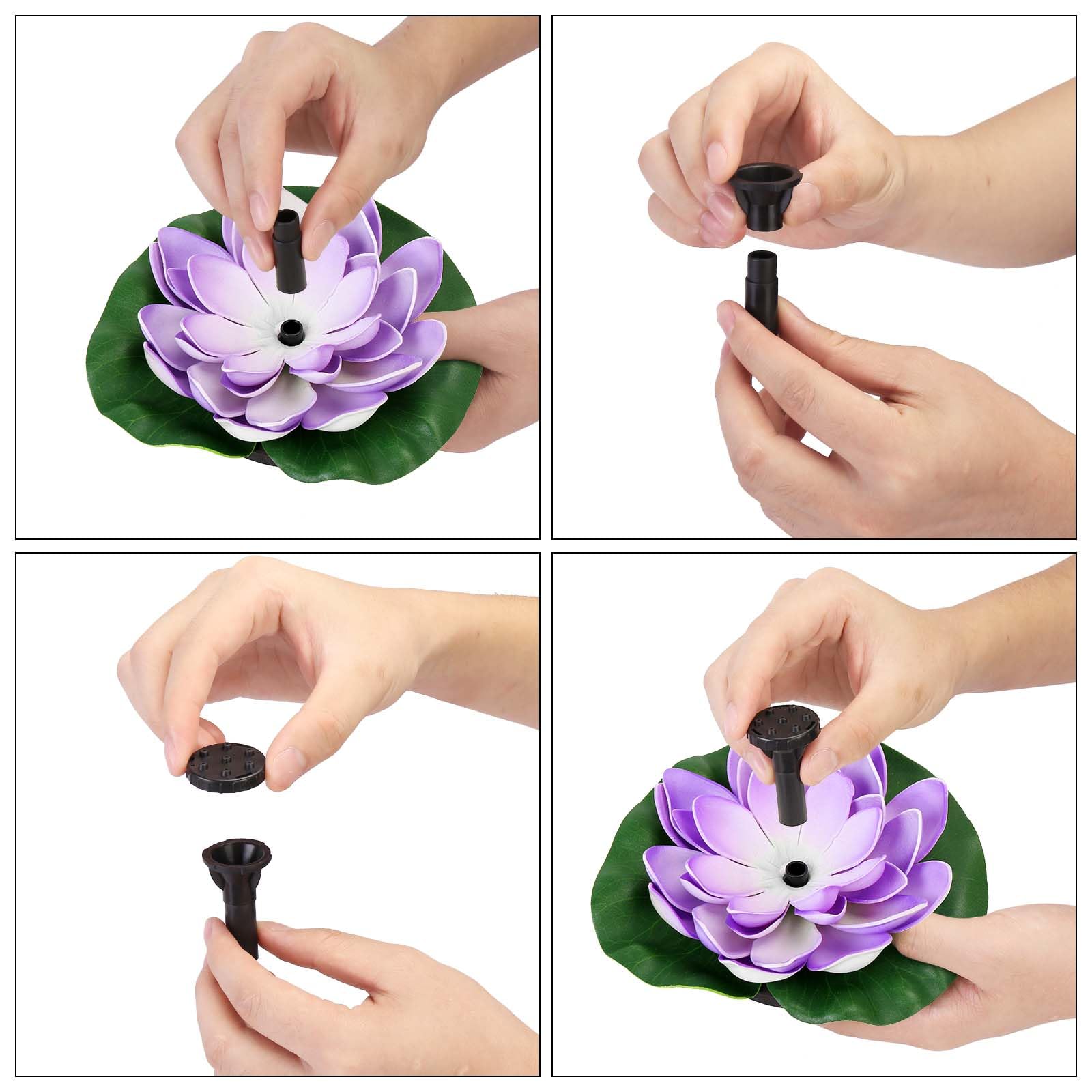 Solar Powered Water Fountain with 6 Nozzles - Outdoor Garden Decoration for Bird Bath, Pond & Backyard | Perfect for Attracting Birds & Enhancing Landscape Design