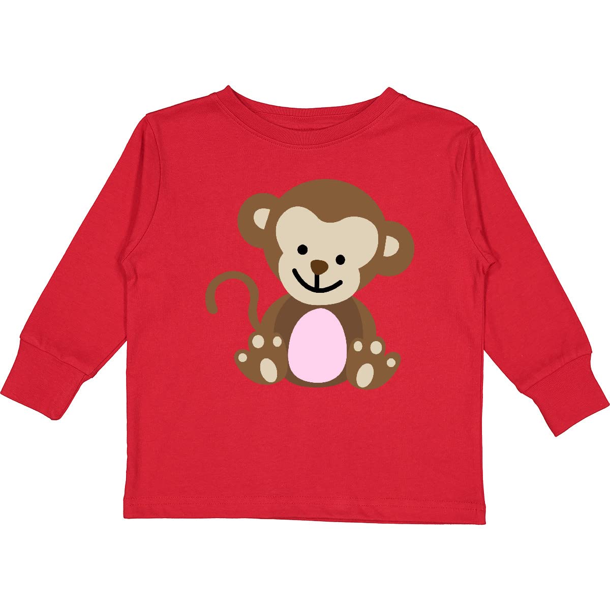 Inktastic Monkey Toddler Long Sleeve T-Shirt - Cute Animal Graphic Tee for Boys & Girls - Soft Cotton Kids Shirt for Playdates, School & Everyday Wear