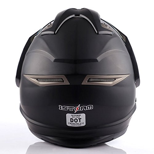 1Storm Dual Sport Motorcycle Helmet - Full Face Motocross & Off-Road Bike Helmet (Matte Black) - Ideal for Adventure Riding, Commuting & Trail Exploration