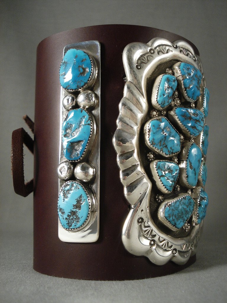 Vintage Navajo 'Turquoise Burst' Native American Sterling Silver Ketoh Bracelet - Authentic Handmade Southwest Jewelry for Women, Perfect for Boho Fashion & Cultural Events