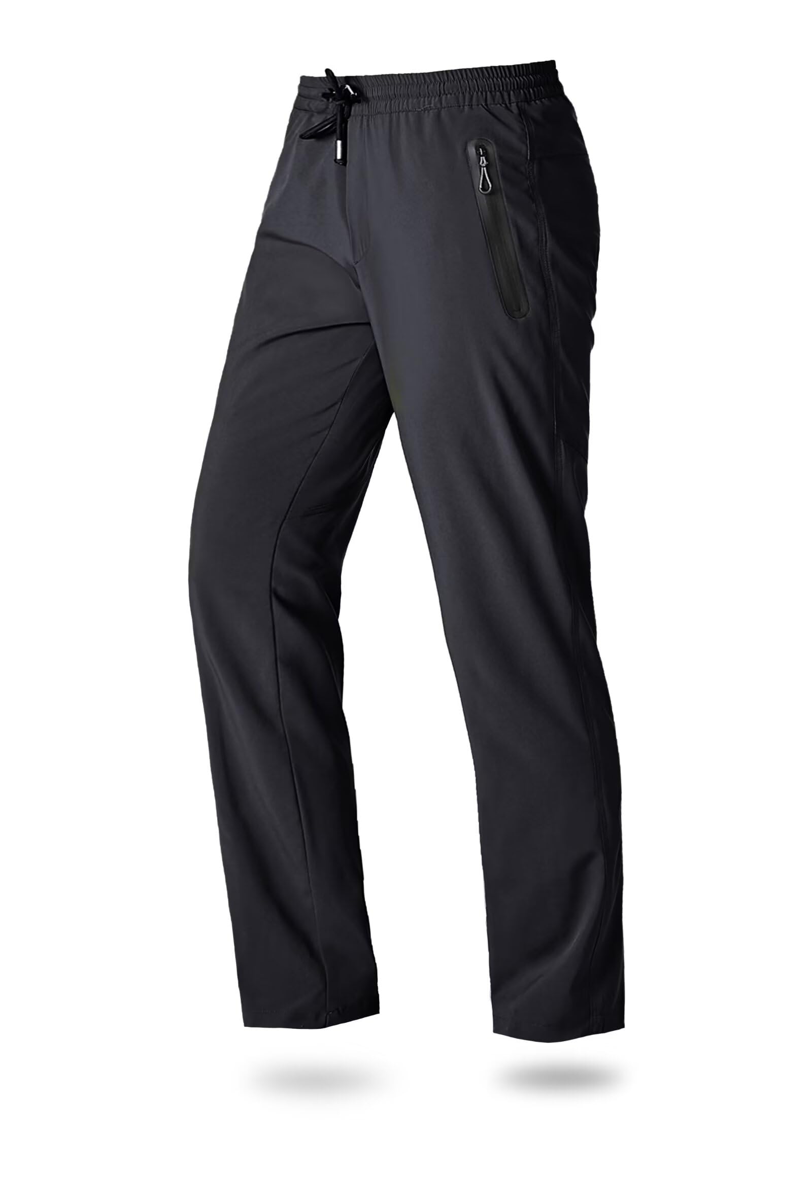 Men's Lightweight Quick-Dry Joggers - Athletic Hiking Sweatpants with Pockets & Elastic Waist - Perfect for Running, Gym Workouts & Outdoor Activities
