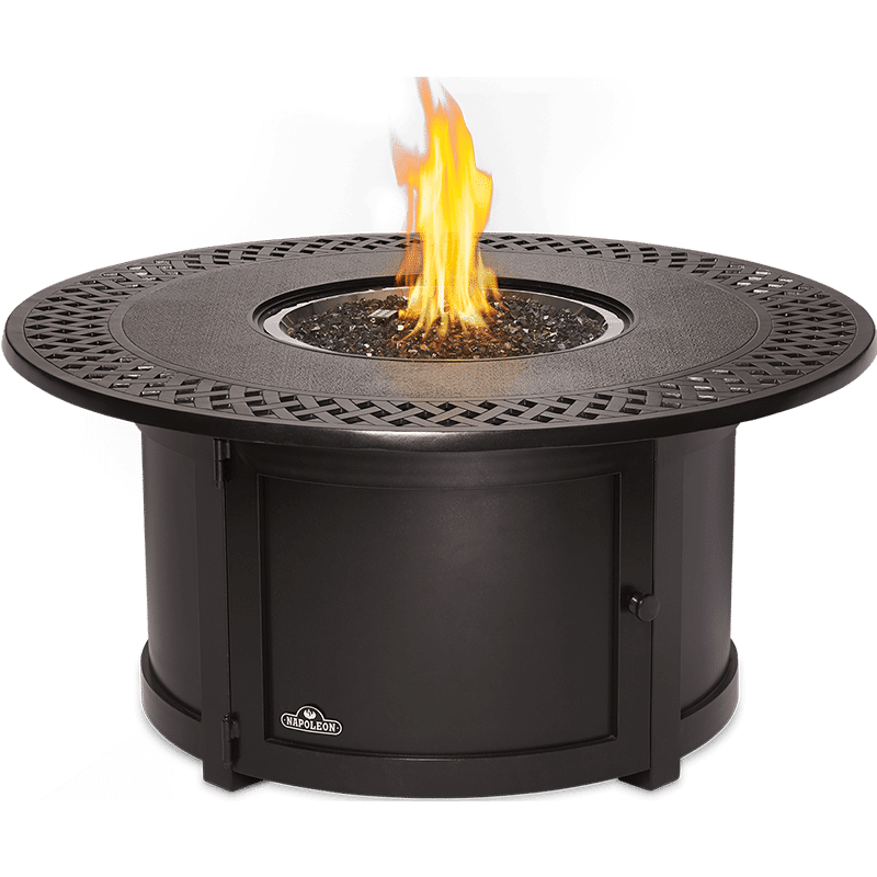 Napoleon Kensington Round Patio Flame Fire Table - Outdoor Gas Fire Pit for Backyard, Deck, or Garden - Perfect for Entertaining and Relaxing