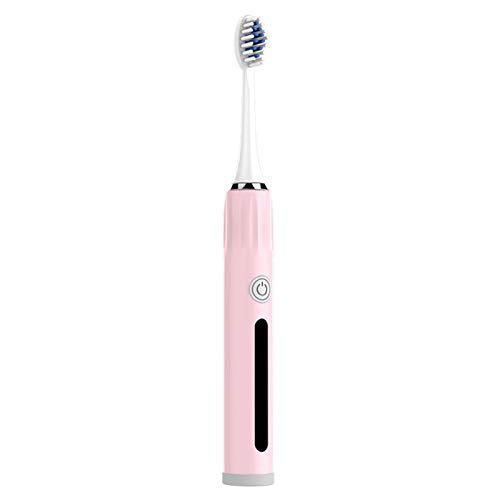 Electric Toothbrush for Adults & Kids - Soft Bristles, Easy-Cleaning Design, Rechargeable & Waterproof - Perfect for Travel, Home & Daily Dental Care (Pink)