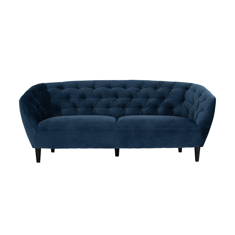HUAYRA 3-Seater Sofa - Modern Blue Fabric Couch for Living Room, Lounge & Office | Comfortable Sectional Sofa for Home Decor