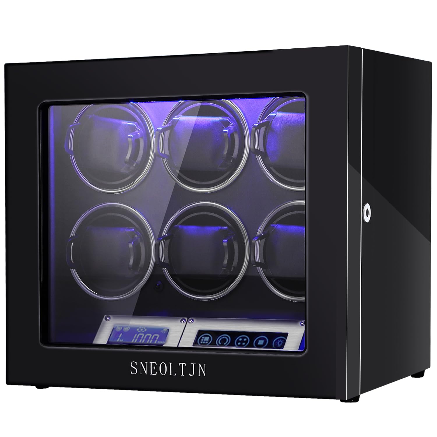 Premium 6/9/12 Slot Automatic Watch Winder with Ultra-Quiet Japanese Motor - Built-in LED Light & LCD Touchscreen for Automatic Watches Collection | Perfect for Home, Office & Travel Use