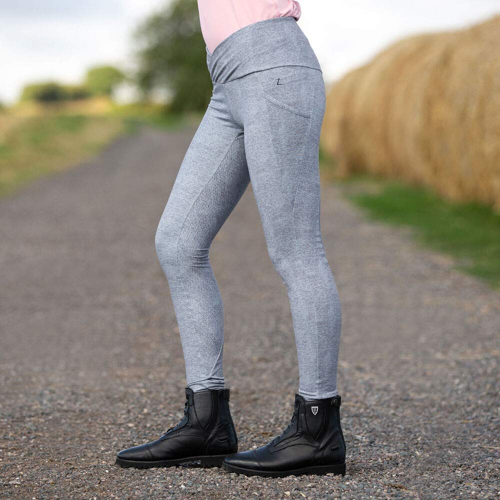 HORZE Women's Leigh Full Seat Equestrian Riding Tights with Phone Pocket - Breathable & Stretchy for Horseback Riding & Training