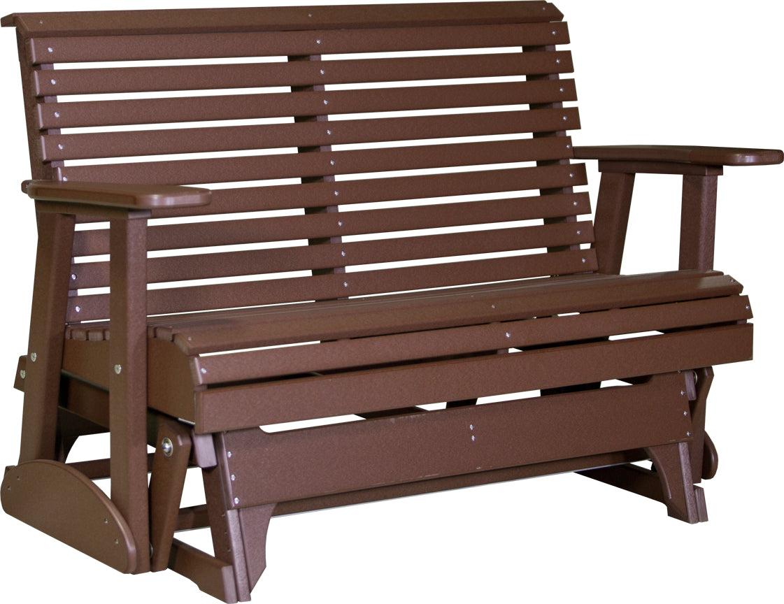 LuxCraft 4-Foot Plain Glider - Smooth & Comfortable Patio Swing for Outdoor Relaxation in Garden, Porch or Backyard