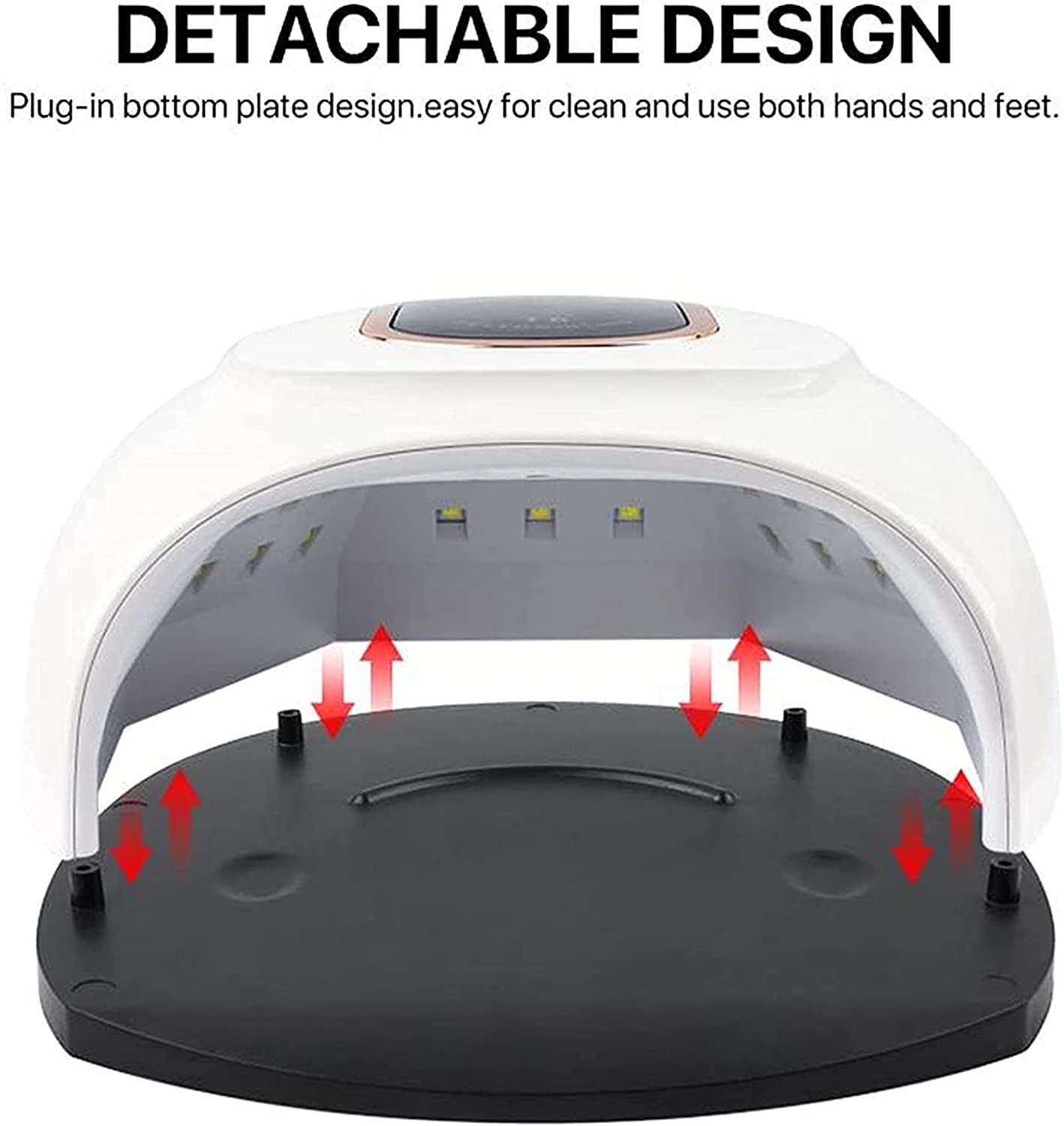 158W UV LED Nail Lamp - Fast Drying Professional Gel Polish Curing Light with 4 Timer Settings & Auto Sensor, 45 LED Beads for Salon & Home Manicure | Perfect for Gel Nails, Acrylics & DIY Nail Art
