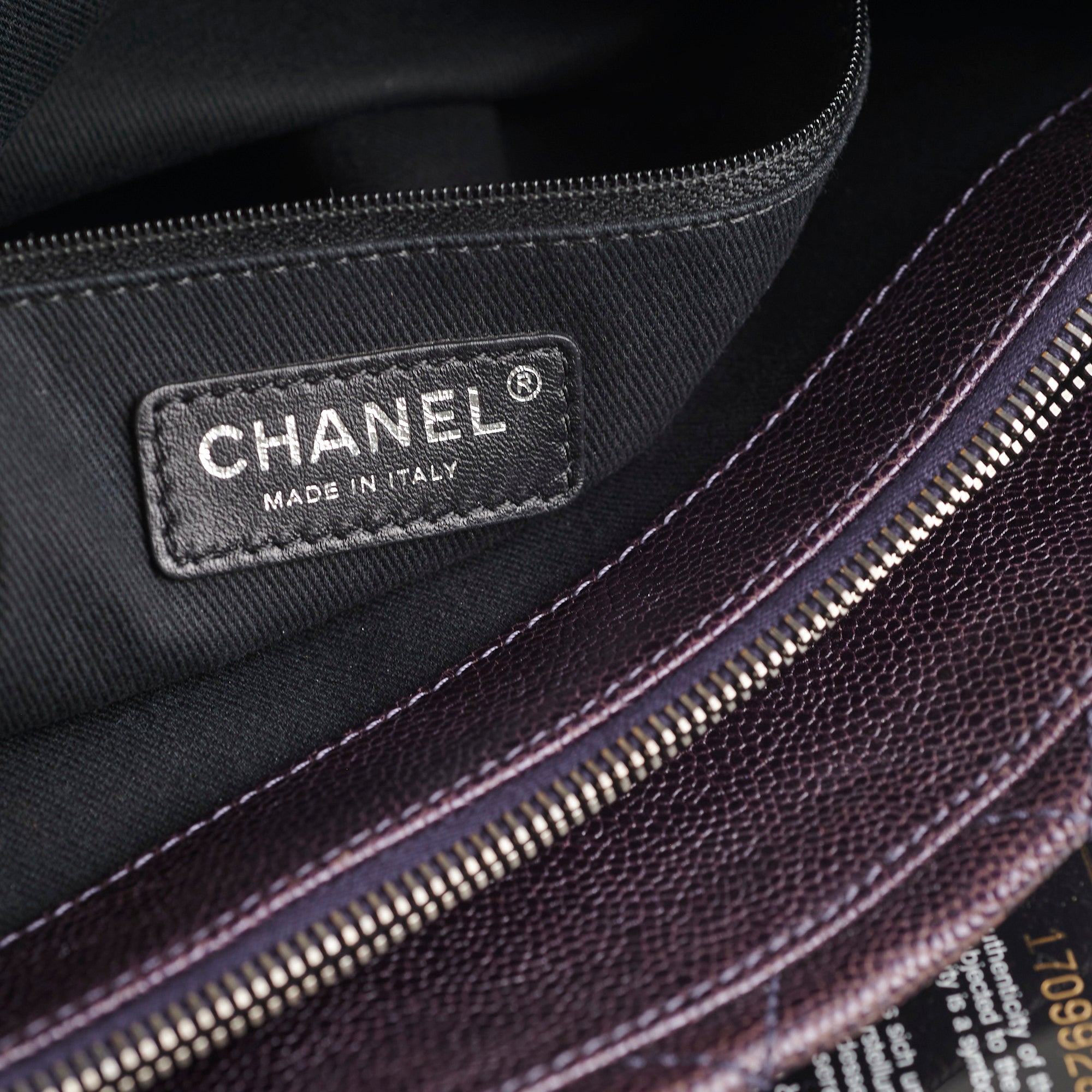 Chanel Dark Purple Caviar Leather Shoulder Bag for Women | Luxury Designer Handbag for Evening Parties, Weddings & Special Occasions