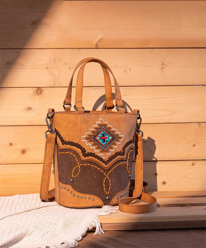 Montana West Aztec Crossbody Purse for Women - Stylish Leather Handbag with Adjustable Strap - Perfect for Daily Use, Shopping & Travel