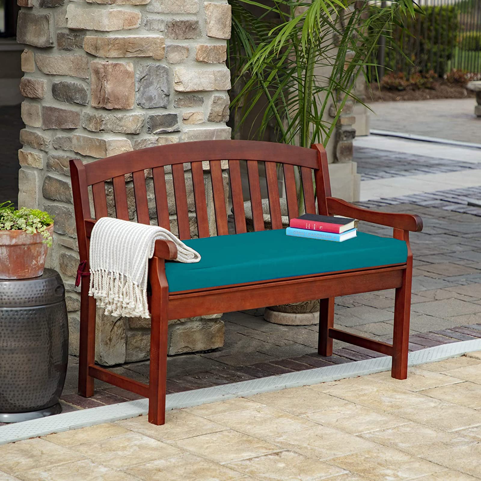 **Waterproof Outdoor Patio Bench Cushion - Non-Slip Garden Swing Cushion for Wicker Loveseat & Chair - Sunbrella Fabric, Indoor/Outdoor Use - Perfect for Backyard, Deck, and Poolside Relaxation**