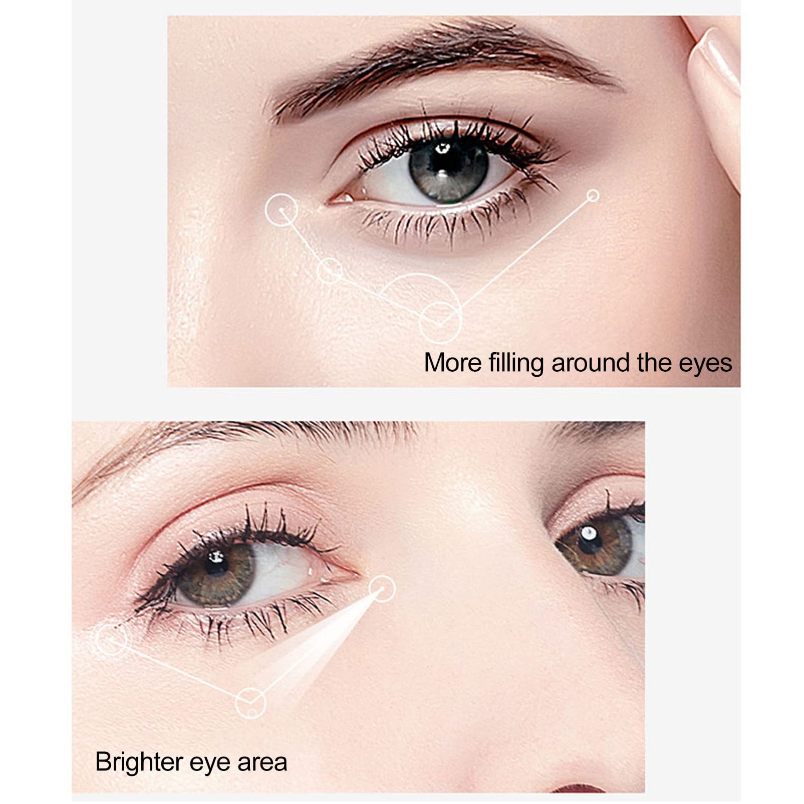 Brighten Eye Cream Stick - Rosehip Moisturizing Balm for Dark Circles, Puffy Eyes & Wrinkles | Hydrating Anti-Aging Eye Treatment | Lift & Firm Eye Line | Perfect for Night Care & Travel Skincare (1 Count)