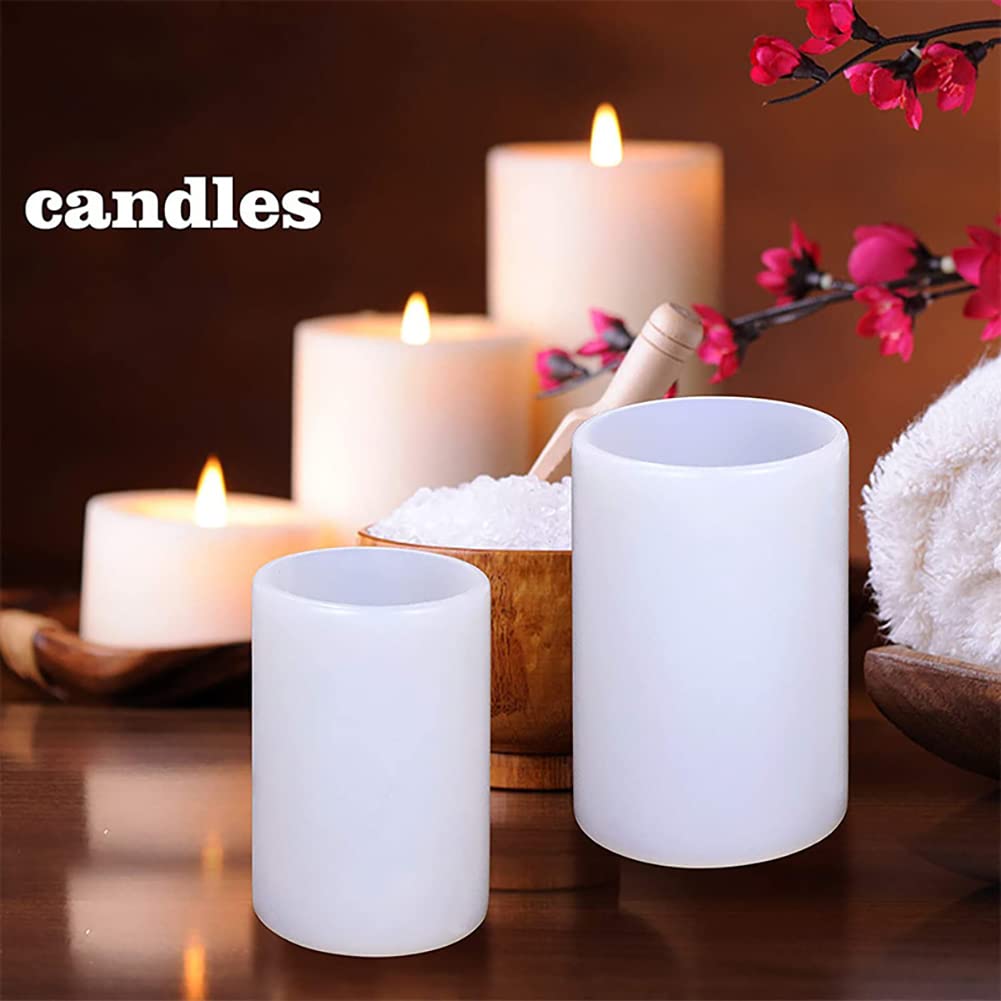 5Pcs Silicone Cylinder Candle Molds Set (20mm/30mm/40mm/50mm/60mm) - DIY Pillar Candle Making, Epoxy Resin Casting, Soap Molds for Home Decor, Wedding & Holiday Crafts