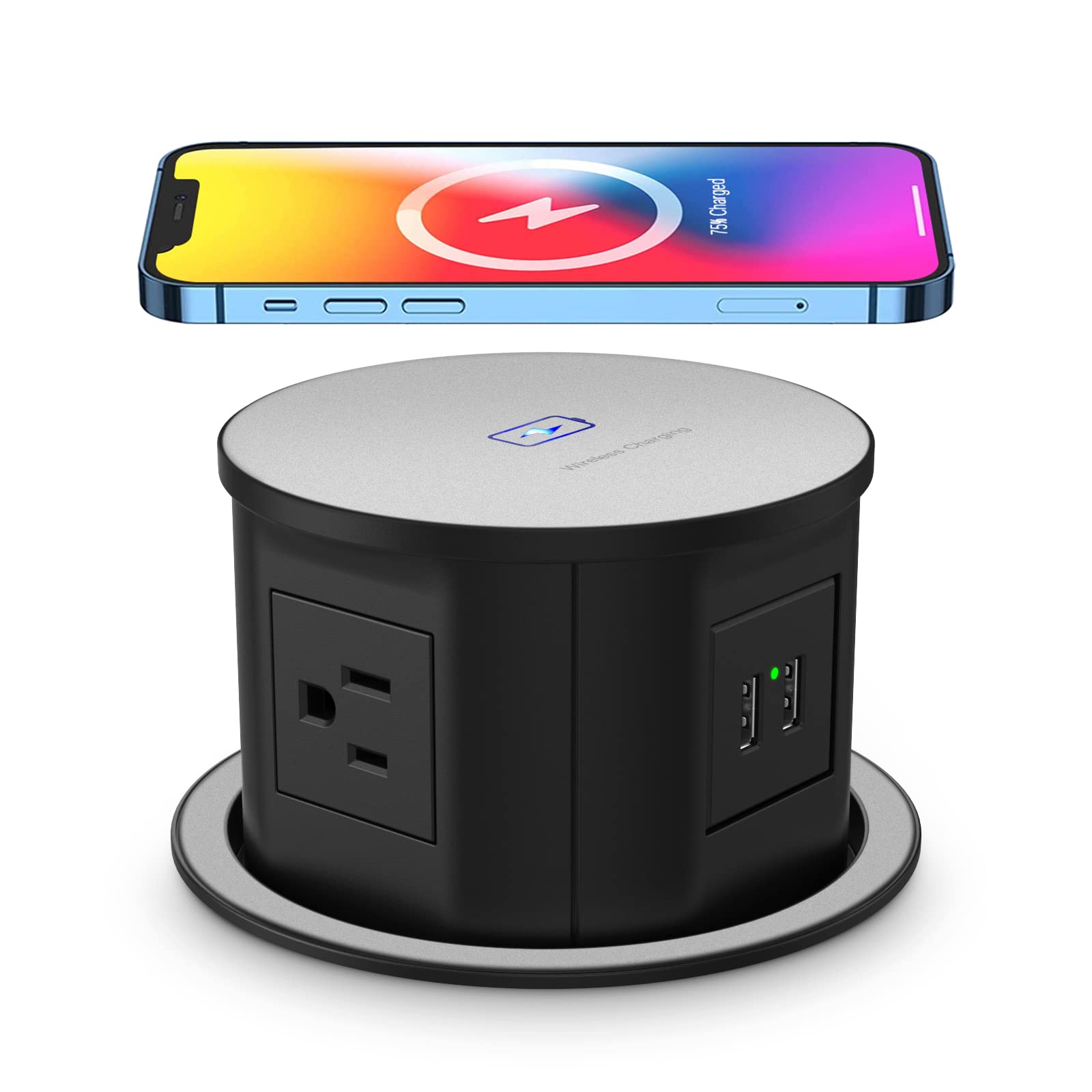 15W Wireless Charging Pop-Up Power Outlet - 4.7