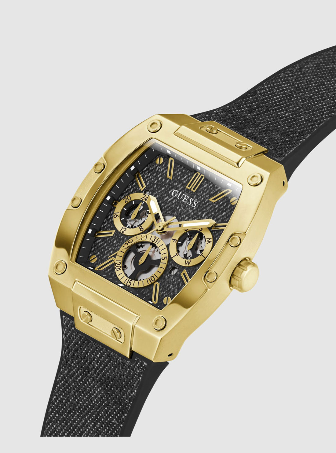 Stylish Gold Phoenix Black Denim Silicone Watch for Men & Women - Waterproof Unisex Fashion Watch - Perfect for Casual Wear, Workouts & Outdoor Activities