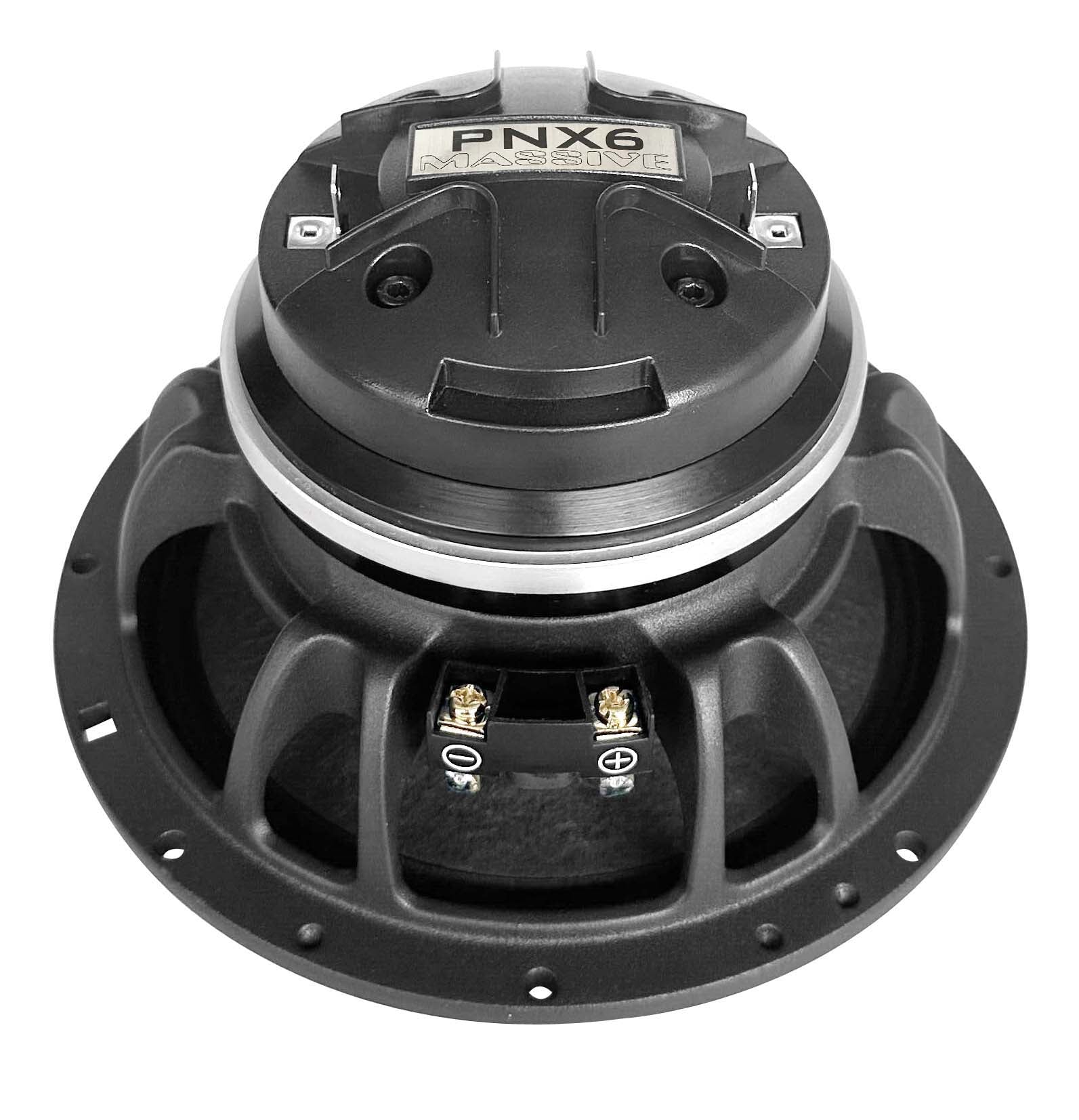 PNX6 6.5 Inch 4 Ohm Waterproof Mid-Range Coaxial Speaker - 160W RMS Power - Pro Audio for Marine, Motorcycle & Outdoor Events