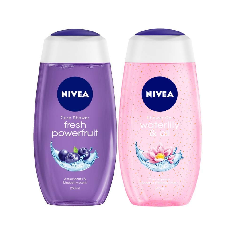 Nivea Power Fruit Fresh Body Wash & Water Lily & Oil Shower Gel for Women, 250ml - Hydrating & Refreshing Daily Shower Experience