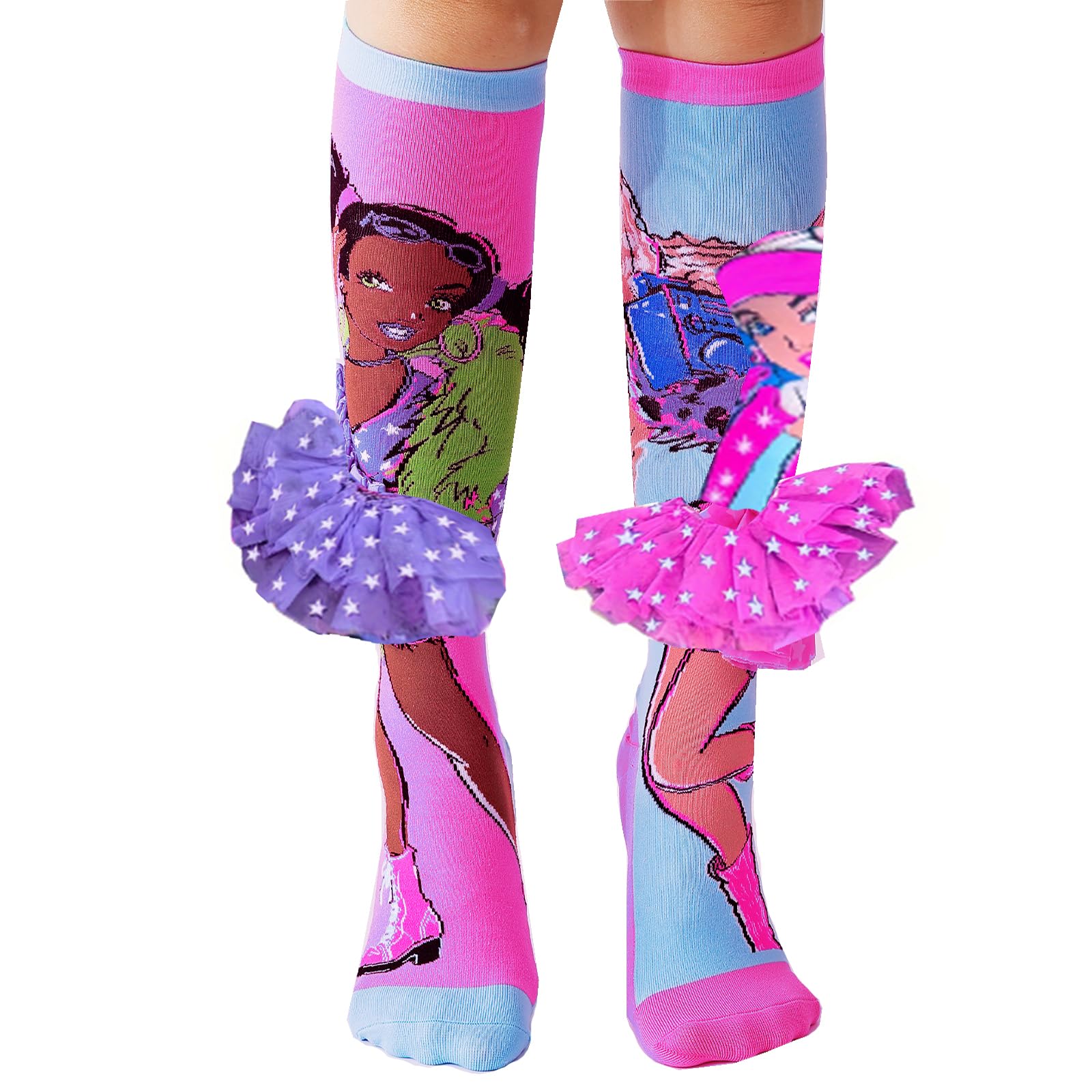 Funky Crazy Socks for Kids - Cute Novelty Stretch Mid to High Socks for Girls - Perfect for School, Parties & Playtime
