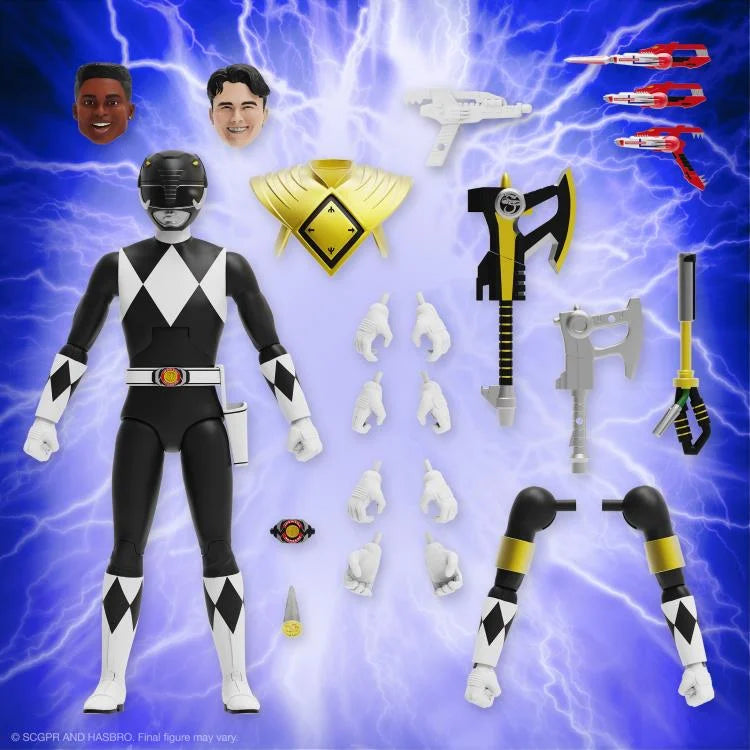 Mighty Morphin Power Rangers ULTIMATES! Black Ranger Action Figure - Collectible Toy for Fans & Display - Perfect for Play, Gifts, and Nostalgic Collections