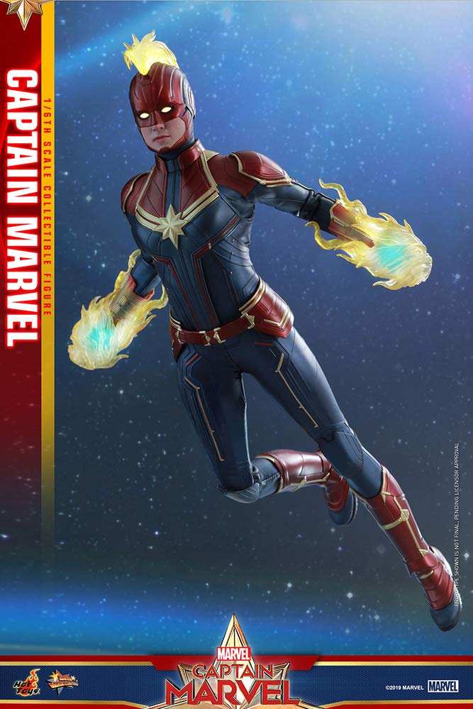 Hot Toys 1:6 Scale Captain Marvel Collectible Action Figure - Perfect for Marvel Fans, Cosplay & Display Collections