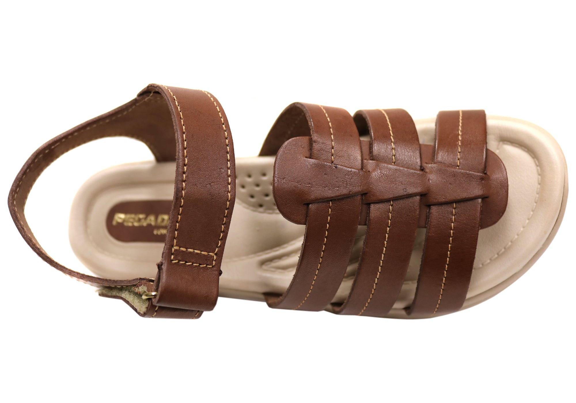 Pegada Pina Women's Comfortable Leather Sandals - Handmade in Brazil - Perfect for Beach, Vacation & Summer Outfits