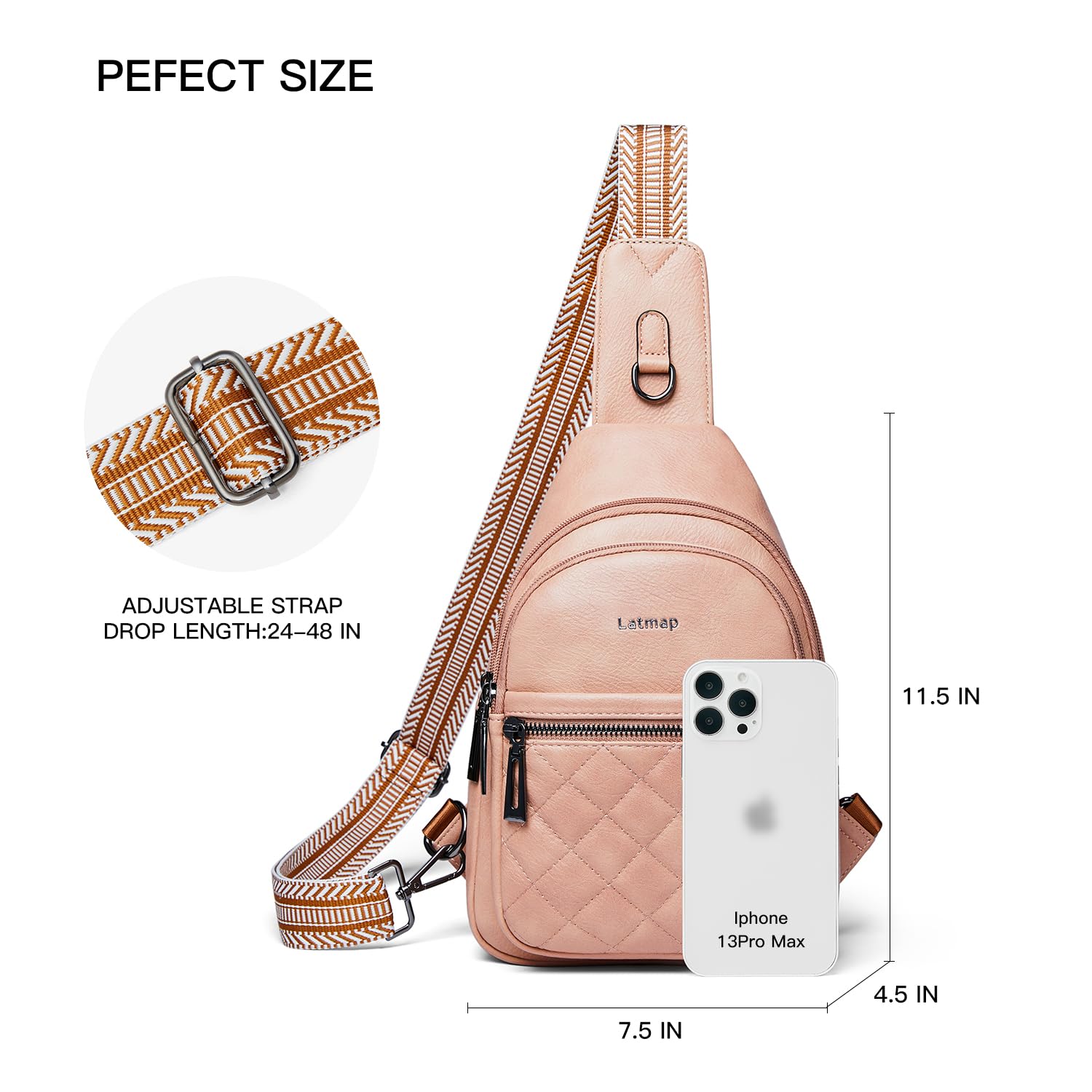 Women's Faux Leather Sling Bag - Crossbody Fanny Pack for Travel & Daily Use