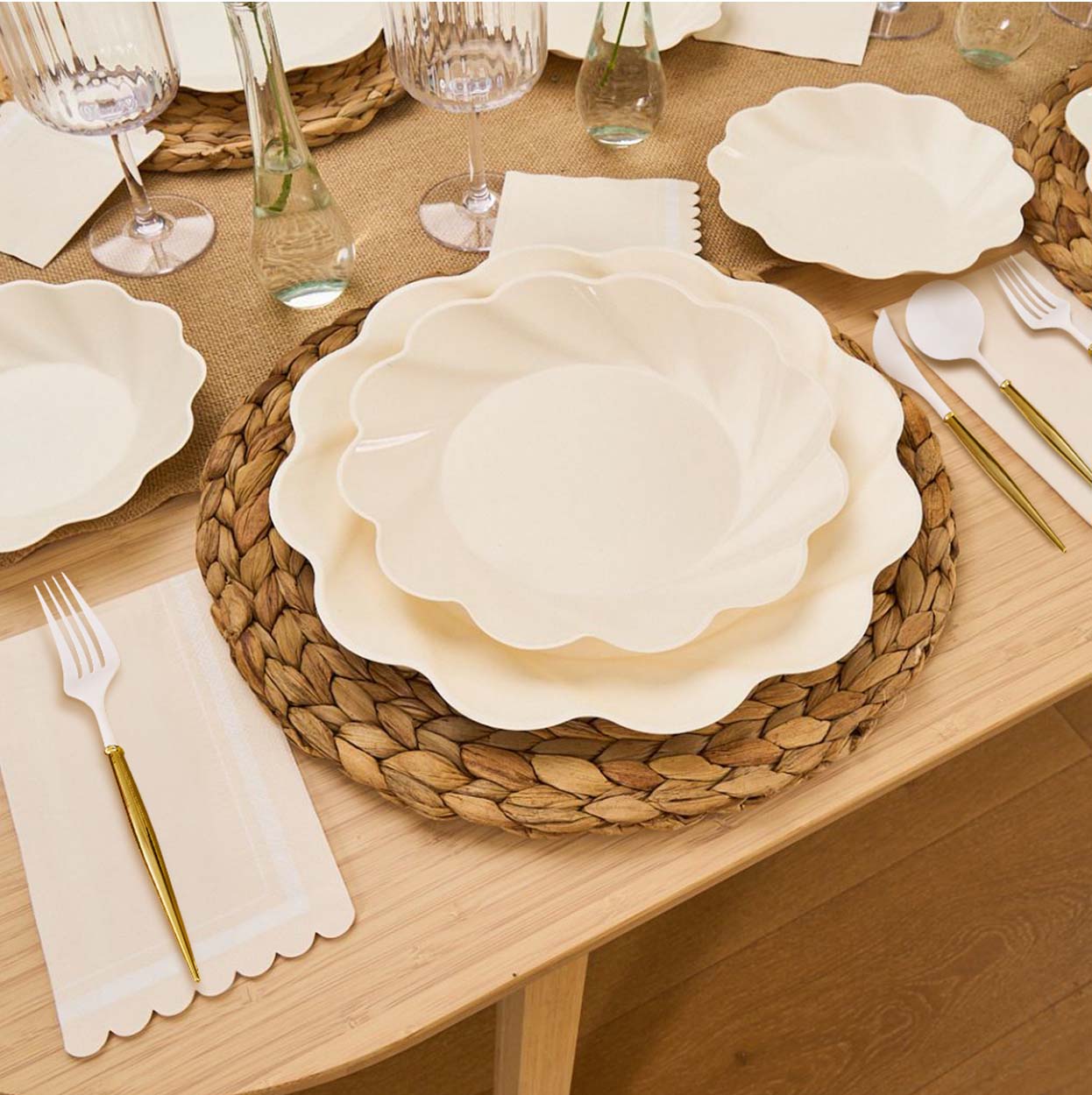 Elegant Seder Table Setting Kit - Complete Passover Dinnerware Set for Jewish Holidays - Perfect for Family Gatherings & Traditional Celebrations