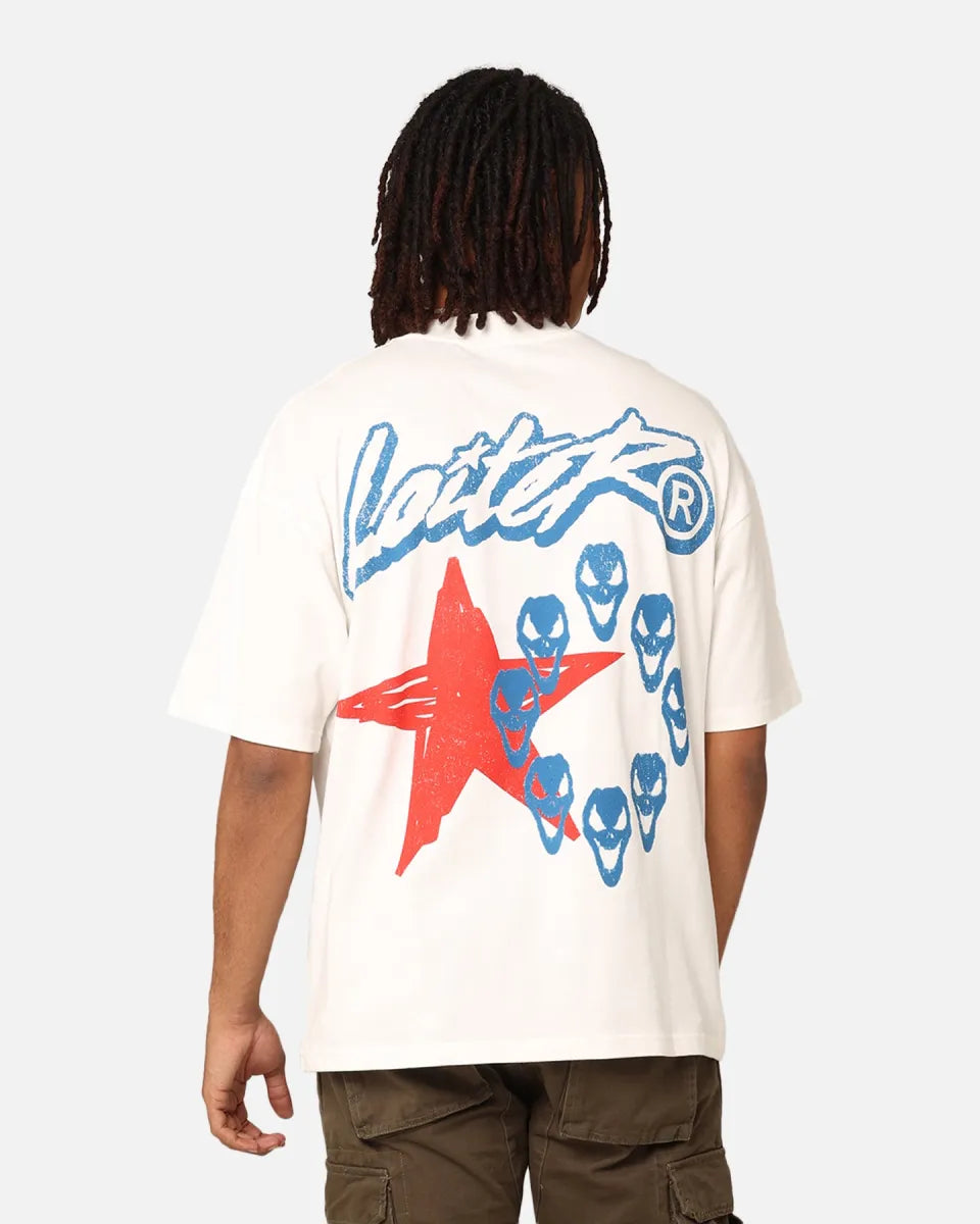 Loiter Orbital T-Shirt for Men - Soft Cotton White Tee - Casual Wear & Street Style Outfit