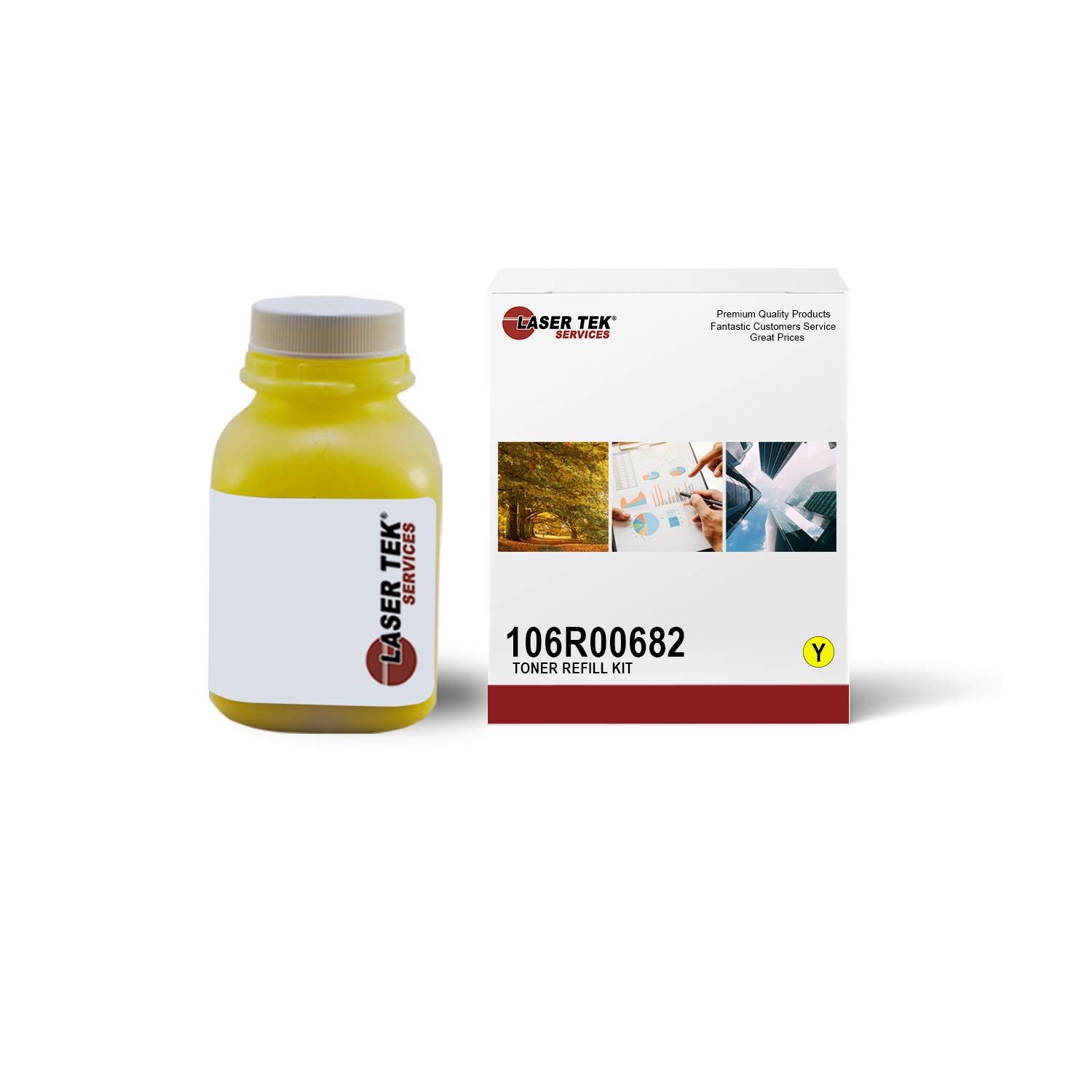 Xerox 6100 106R682 Compatible Toner Refill Kit - Replacement for Xerox Phaser 6100/6100BD/6100DN Printers - High Yield 5,000 Page Capacity (Yellow, 1 Pack) - Ideal for Office Printing & Document Production