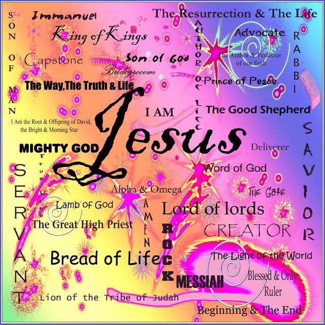 Names of Jesus Mural Wall Art - Christian Religious Home Decor for Church, Bedroom & Living Room - Inspirational Scripture Artwork for Worship Spaces