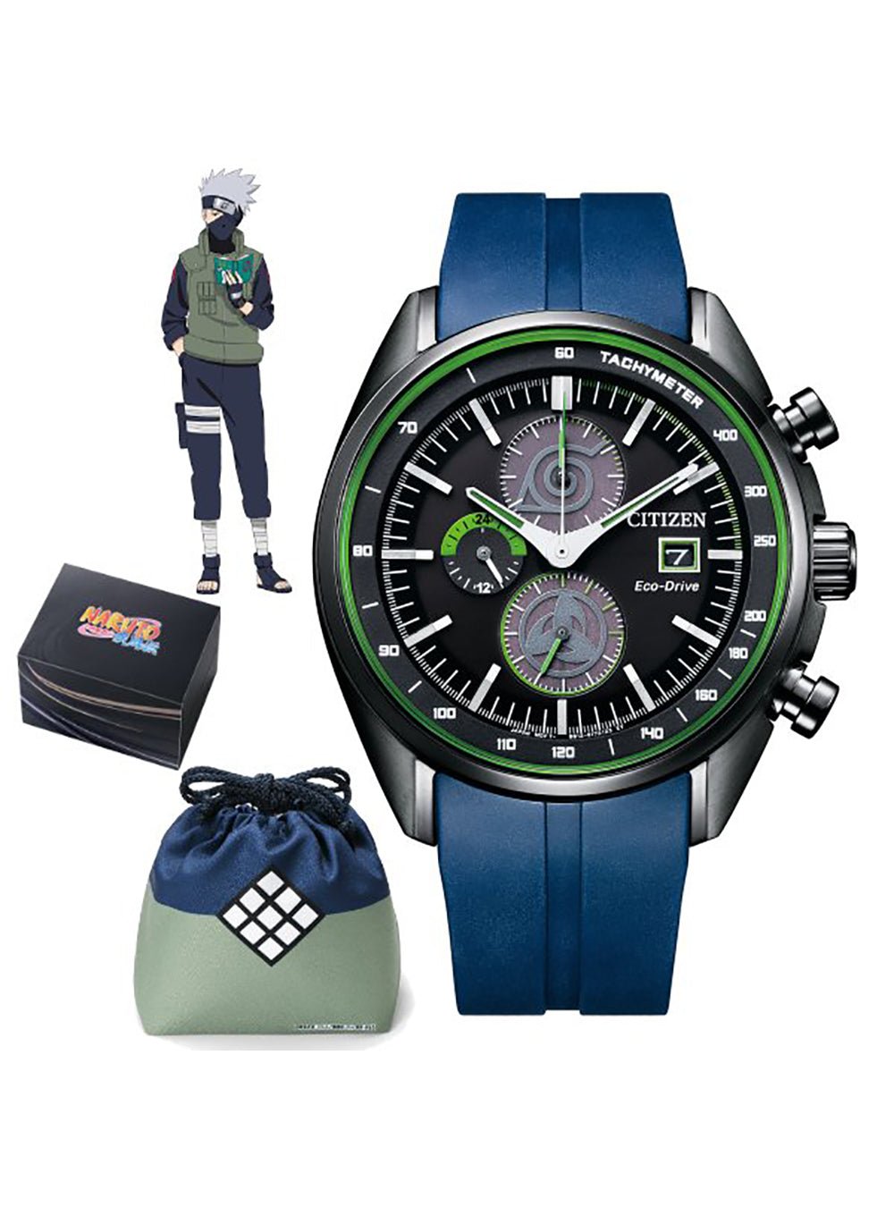 Citizen Collection × Naruto Kakashi Model Eco-Drive CA0597-24E Limited Edition JDM Watch – Perfect for Anime Fans & Collectors