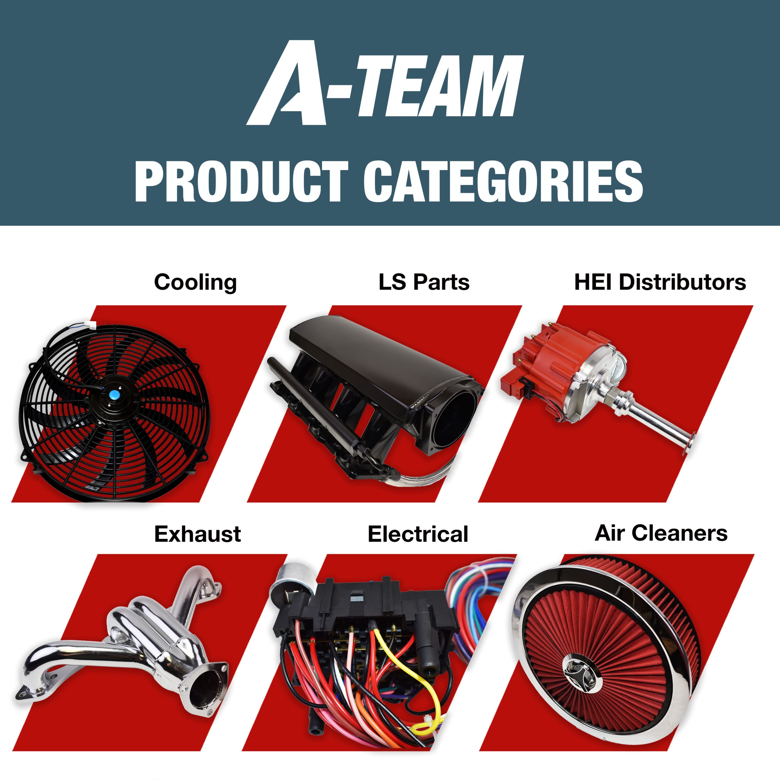 A-Team Performance Complete HEI Distributor with Ignition Module - Compatible with Ford F100 F150 F250 E100 E150 - Straight 6 Cylinder 240 & 300 Engine (65K Coil, One Wire Installation, Blue Cap) - Perfect for Classic Ford Truck Restoration & Engine Upgrades