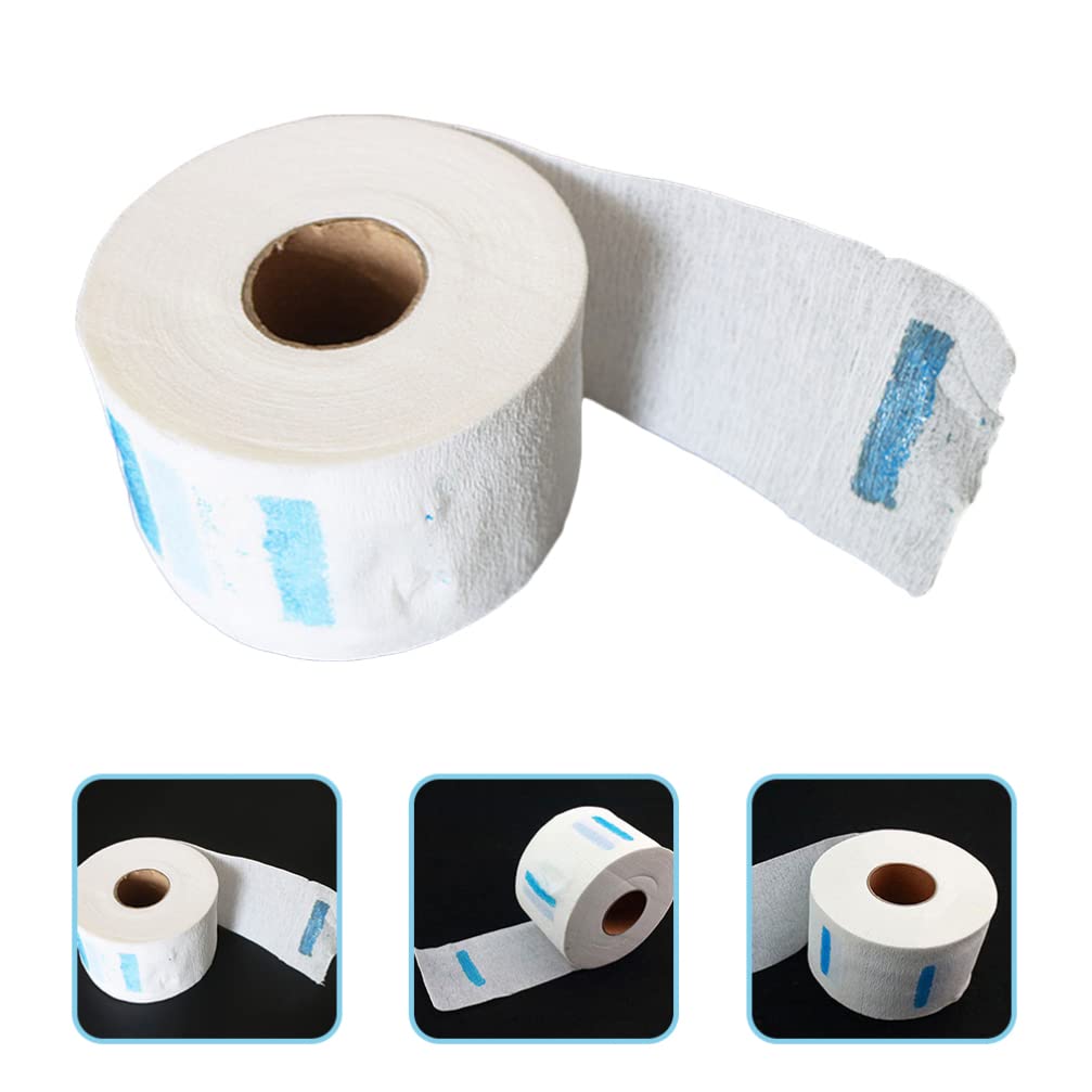 FOMIYES Salon Neck Paper - 10 Rolls Stretchy Barber Neck Strips for Hair Styling & Molding, White Disposable Scarf Paper for Hairdressers & Salons - Perfect for Haircuts, Coloring & Styling Sessions