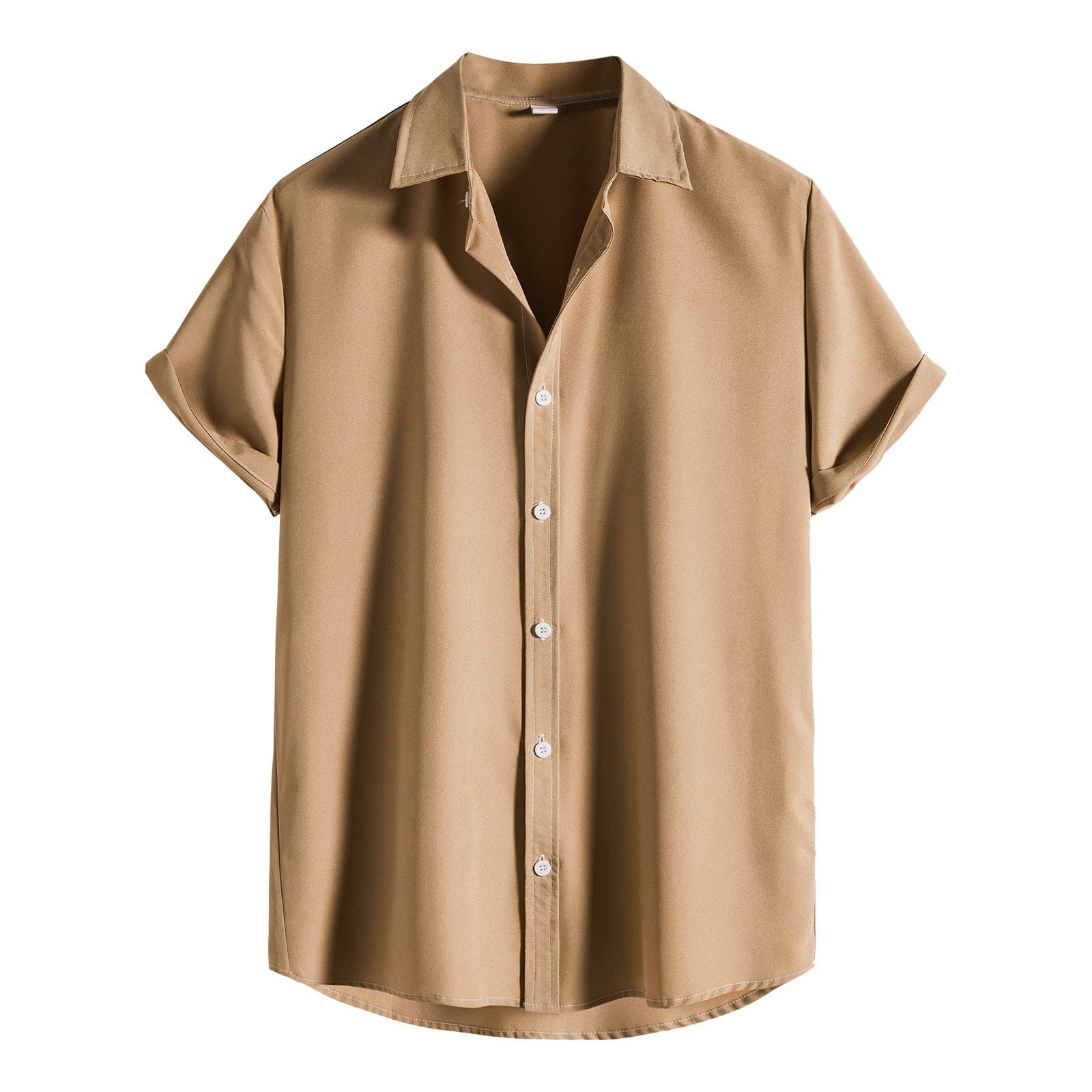 Antonio's Summer Short Sleeve Solid Color Casual Shirt for Men - Perfect for Beach Outings, Vacation & Summer Fashion