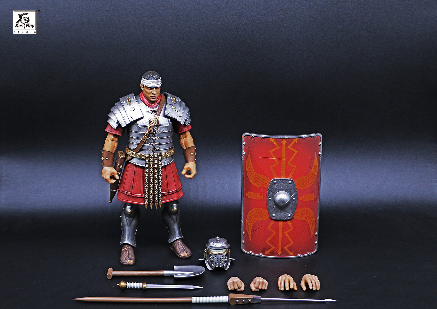 XesRay Fight For Glory 1/12 Scale 6-Inch Action Figures - Combatants Wave 4 Roman Trio Set for Collectors & Display | Perfect for Diorama, Shelf Display & Action Figure Photography