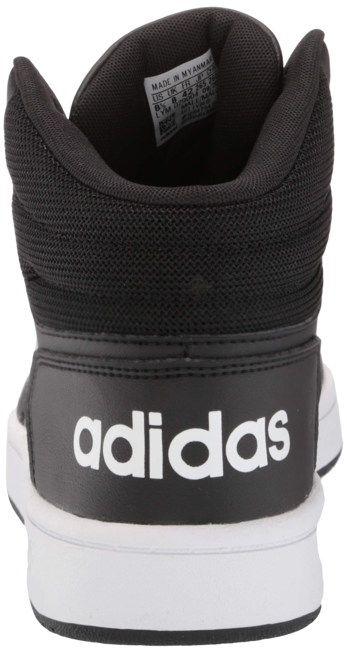 adidas Men's Hoops 2.0 Mid Basketball Shoes - High Top Sneakers for Men, Breathable Comfort & Ankle Support - Perfect for Indoor/Outdoor Court Play & Casual Streetwear