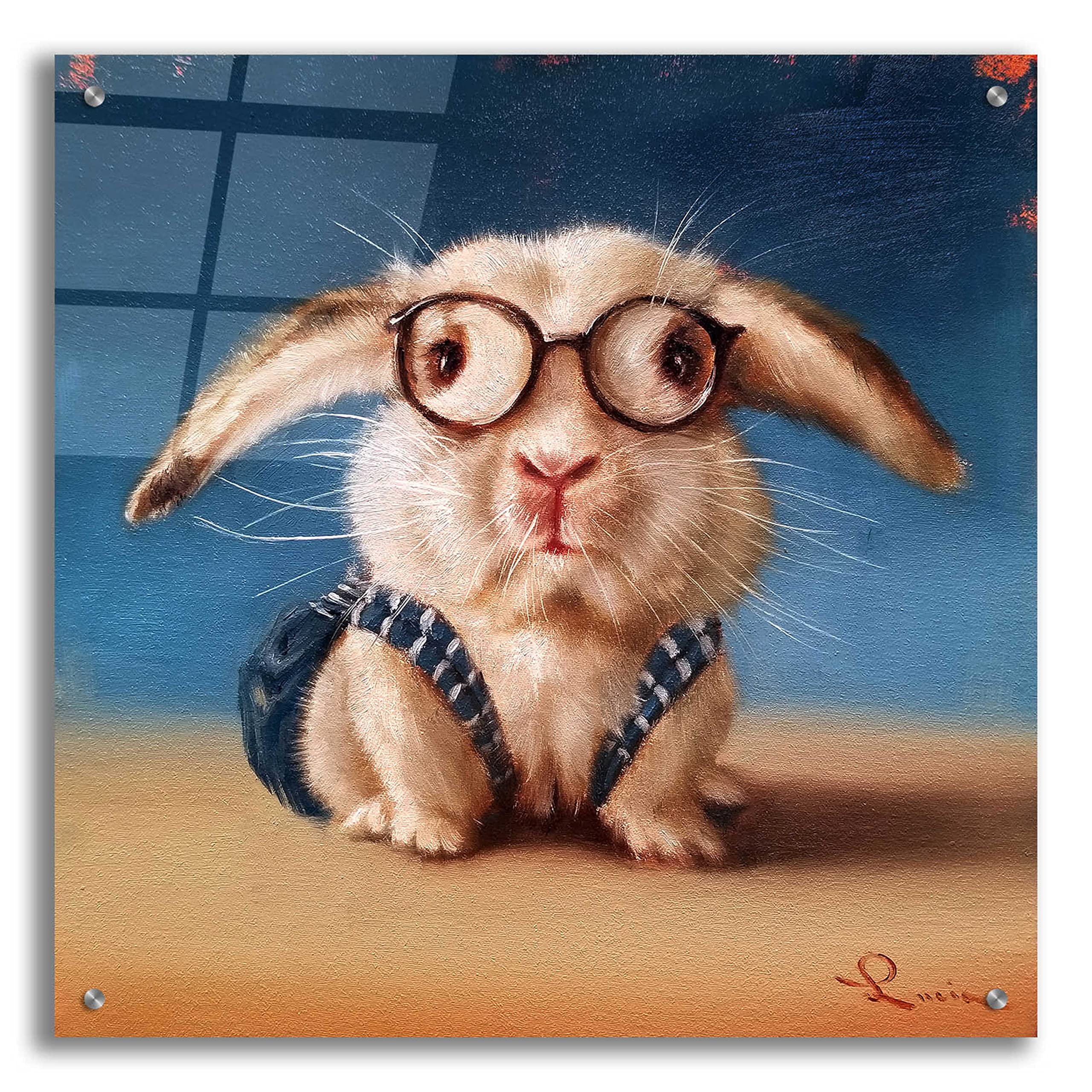 Lucia Heffernan 'Back to School' Acrylic Glass Wall Art - 24x24 Inch Modern Canvas Painting for Home & Office Decor - Perfect for Classrooms, Kids Rooms and School Themed Spaces