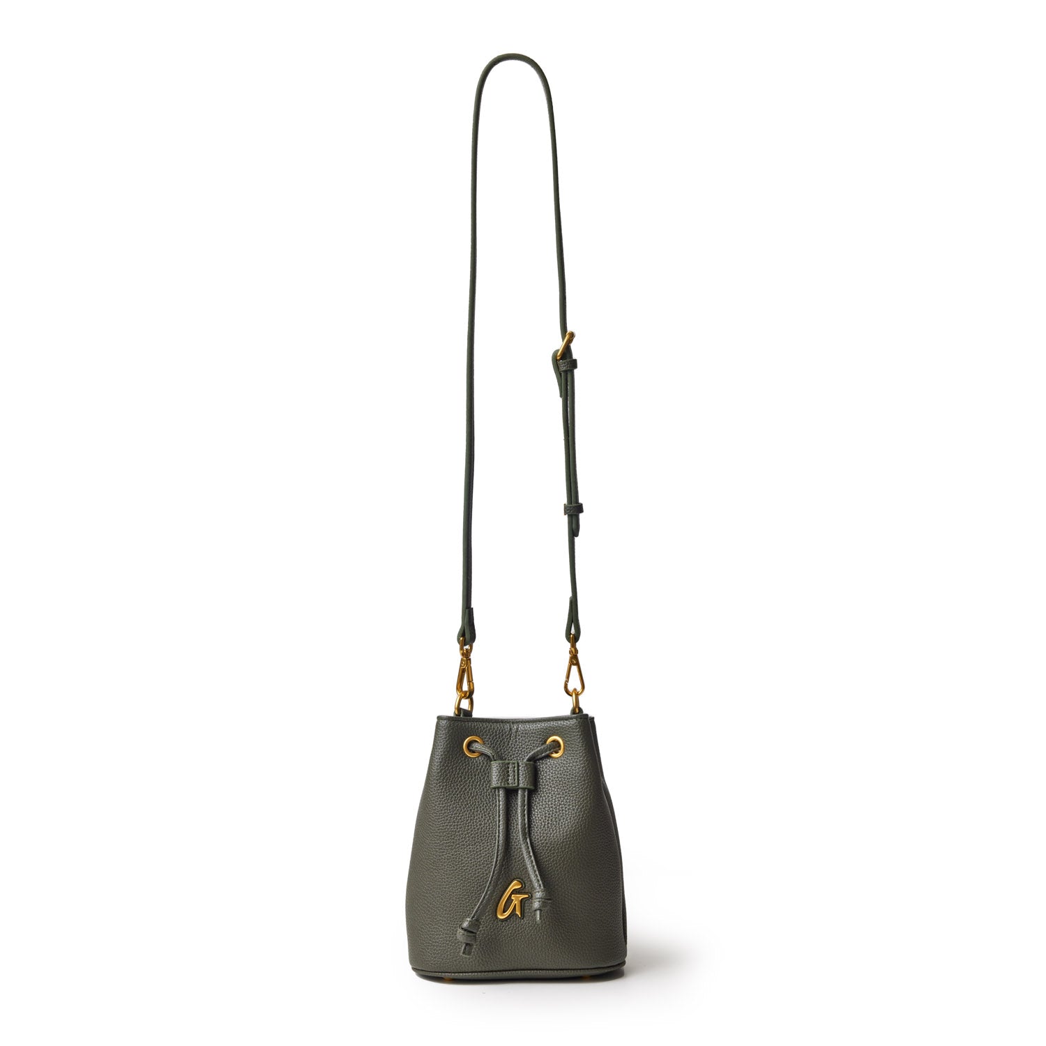 Mini Pebble Leather Bucket Bag in Olive Green - Stylish & Compact Crossbody Purse for Women, Perfect for Everyday Use, Travel & Casual Outings