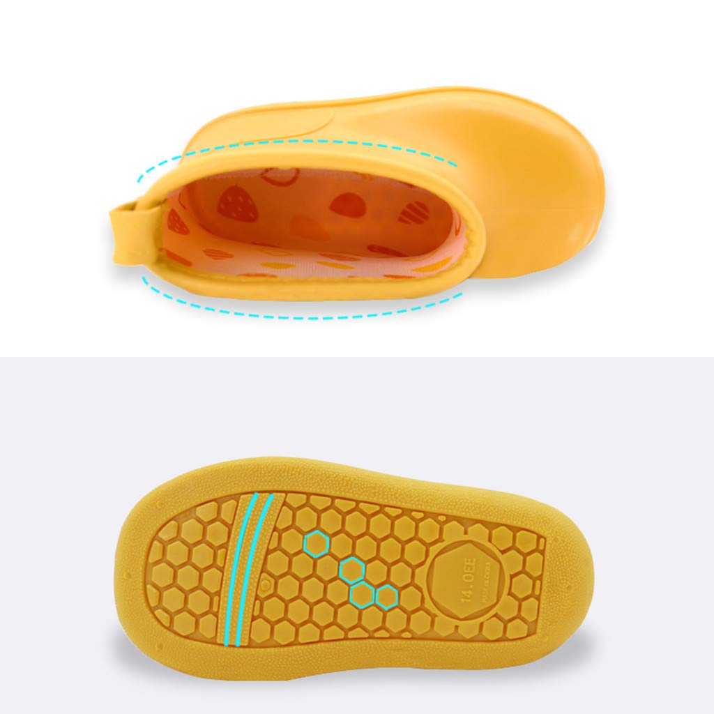 Toddler Rain Boots - Easy-On Lightweight Waterproof Baby Rain Boots for Boys & Girls - Perfect for Puddles, Outdoor Play & Rainy Day Adventures