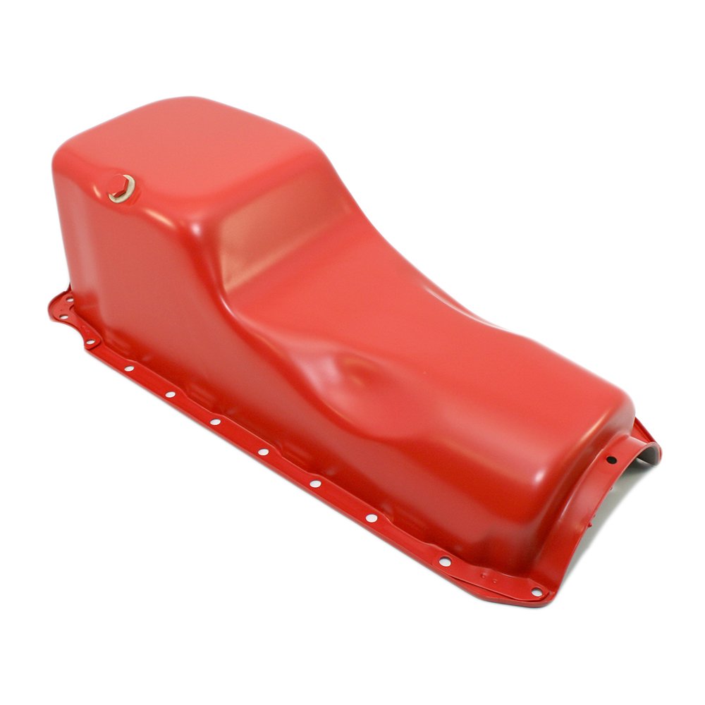 Big Block Chevy Orange Stock Style 4qt Oil Pan - Compatible with BBC 396 402 427 454 Engines - 2 Piece Rear Main Seal - Perfect for Engine Rebuilds & Performance Upgrades