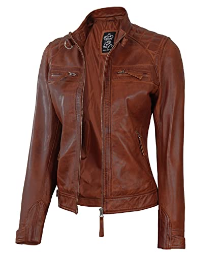 Johnson Leather Jacket Women - Cognac