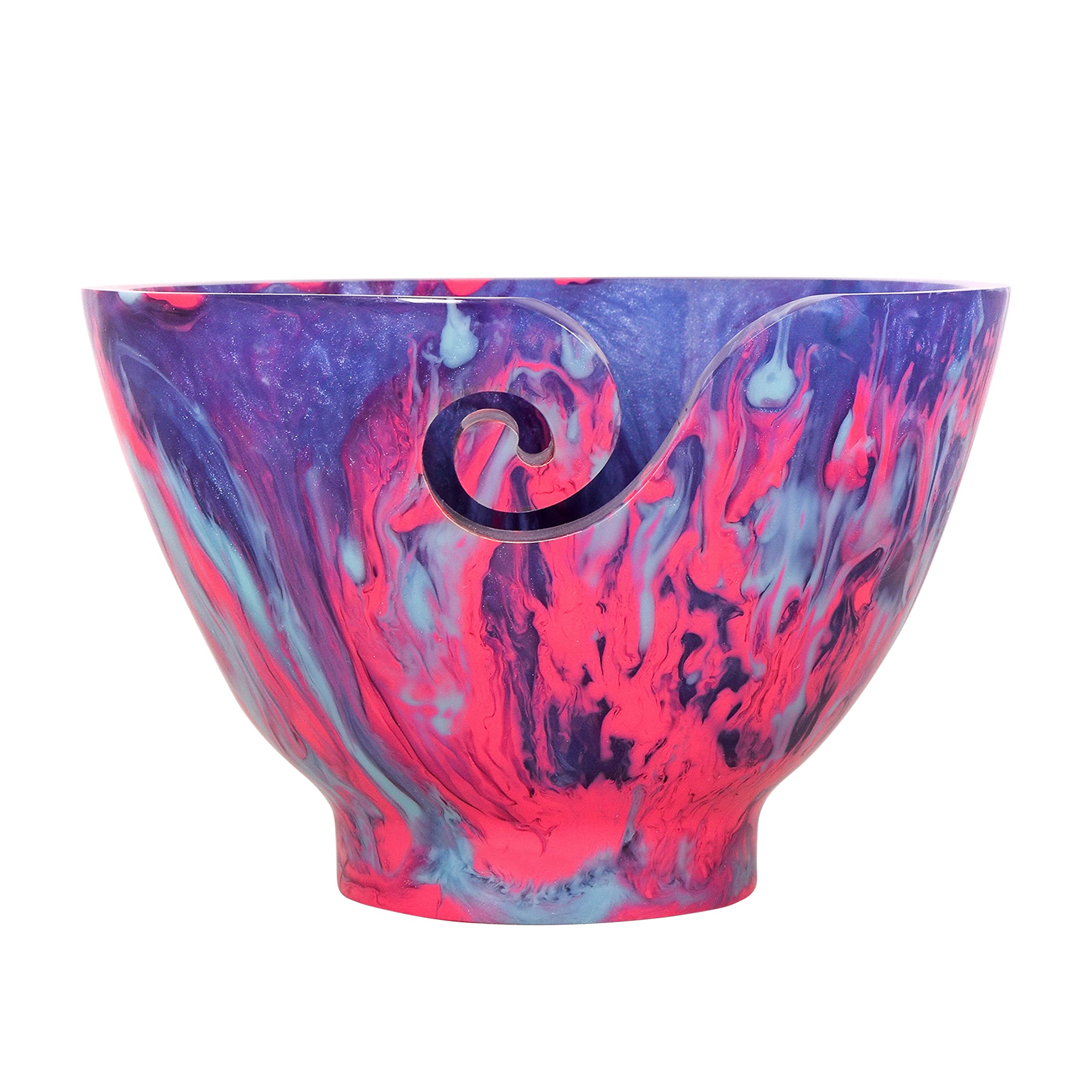 Handmade Resin Yarn Bowl for Knitting & Crochet - Purple Craft Organizer with Lid - Perfect for Yarn Storage, Needlework Projects & DIY Craft Supplies - Great Gift for Knitters & Crocheters