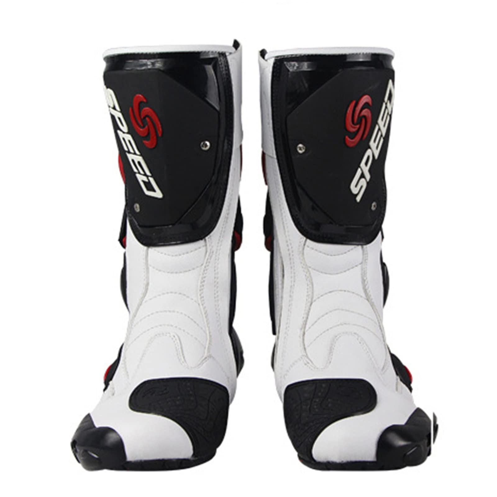 **Breathable & Comfortable Men's Motorcycle Boots - Protective Safety Biker Boots with Red Wings Design - Ideal for Riding, Gifts for Motorcycle Enthusiasts**    *(Use Case: Perfect for long rides, daily commuting, and motorcycle events – combines style, safety, and comfort.)*