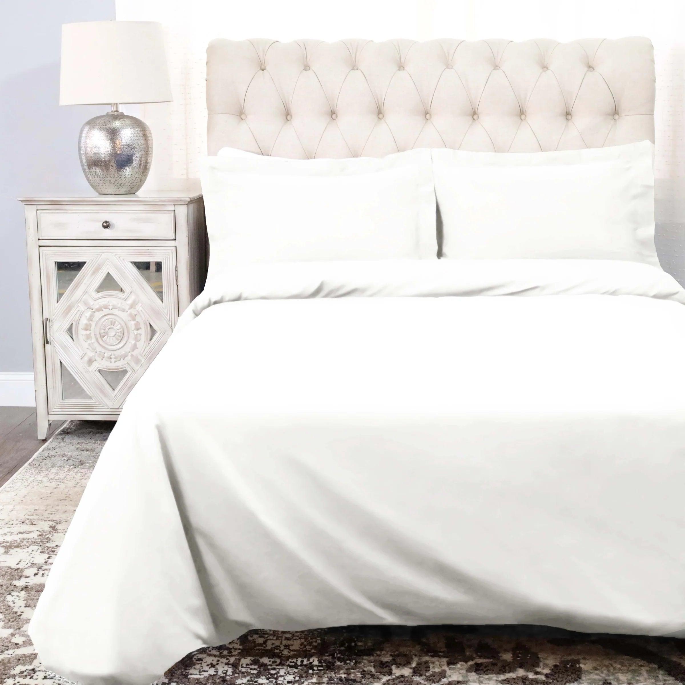 Premium 100% Cotton Percale Duvet Cover Set - Soft & Breathable Bedding for Modern & Traditional Bedrooms - Perfect for Home, Hotel, and Guest Room Decor