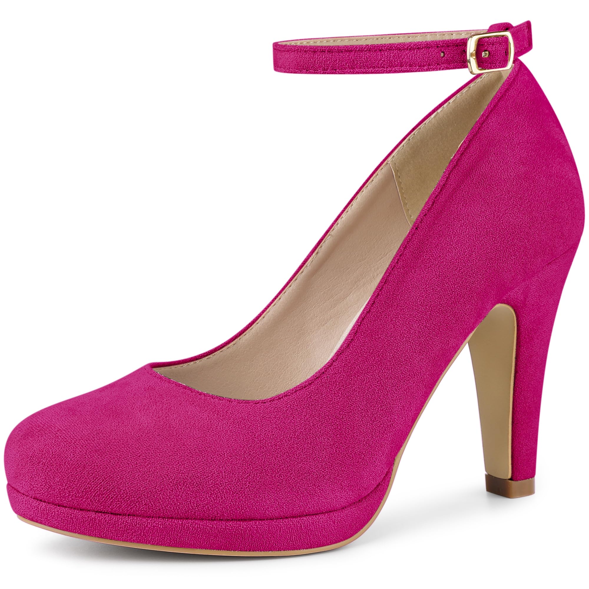 Perphy Women's Mary Jane Pumps - Round Toe Stiletto Heels for Dressy & Casual Outfits | Perfect for Work, Parties & Special Occasions