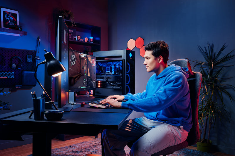 OMEN GT16-0066m Gaming Desktop PC - AMD Ryzen 7, 16GB RAM, 1TB SSD, NVIDIA GeForce RTX 4060, Windows 11 Home - Powerful Gaming & Streaming Computer for Esports & VR Gaming