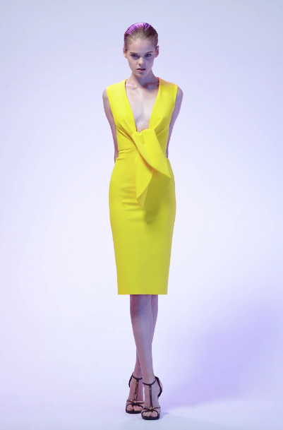 Greta Constantine Charo Multi Styling Bow Dress - Elegant Women's Party Cocktail Dress for Weddings, Evening Events & Special Occasions