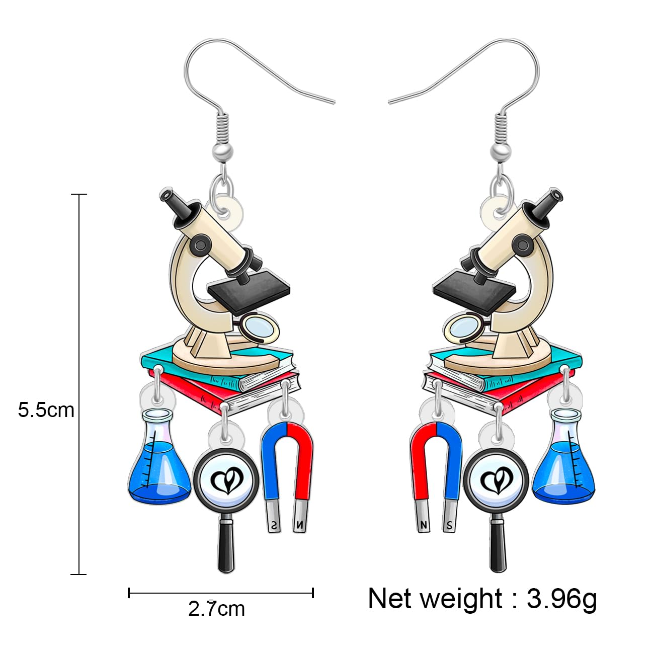 Science Atom Earrings for Women - Chemistry Teacher Gifts for Back to School & Lab